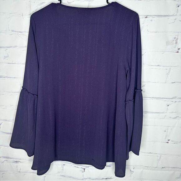 Style & Co small or medium purple sparkly top - Picture 2 of 8